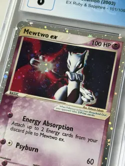 2003 Pokemon Ruby & Sapphire Mewtwo ex 101/109 Holo CGC 8 Double SWIRL 🌀 - Image 2