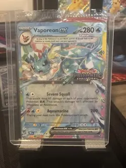 Pokemon TCG Vaporeon EX 023/131 Holo Prismatic Evolutions Stamped Promo - Image 1