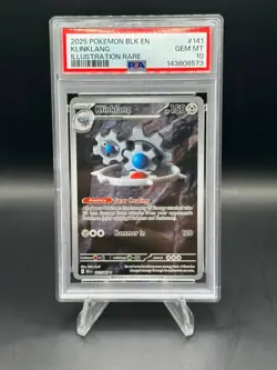 2025 Pokemon Black Bolt KLINKLANG #141 Illustration Rare PSA 10 - Image 1