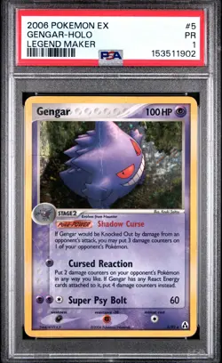 2006 POKEMON EX LEGEND MAKER #5 GENGAR-HOLO PSA 1 - Image 1