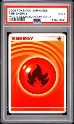 2009 POKEMON JAPANESE MOVIE COMMEMORATION RANDOM PACK FIRE ENERGY PSA 9 - Image 1