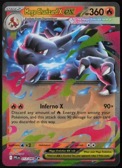 Mega Charizard X ex 013/094 Double Rare Phantasmal Flames Pokemon Holo Near Mint - Image 1