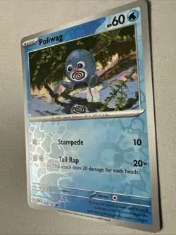 Pokemon TCG * SV Twilight Masquerade * 41/167 Poliwag REVERSE HOLO Common * NM - Image 2