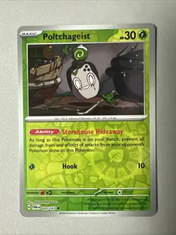 Pokemon TCG * SV Twilight Masquerade * 20/167 Poltchageist REVERSE HOLO Common - Image 1