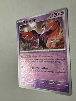 Pokemon TCG * SV Twilight Masquerade * 96/167 Fezandipiti REVERSE HOLO Rare * NM - Image 2