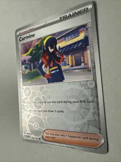 Pokemon TCG * SV Twilight Masquerade * 145/167 Carmine REVERSE HOLO Uncommon NM - Image 2