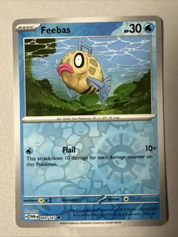 Pokemon TCG * SV Twilight Masquerade * 49/167 Feebas REVERSE HOLO Common * NM - Image 1