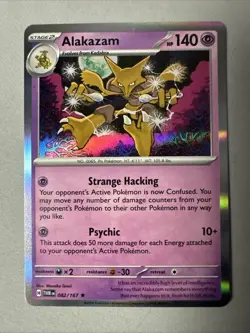 Pokemon TCG * SV Twilight Masquerade * 82/167 Alakazam Holo Rare * FRESH PK - Image 1