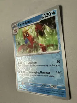 Pokemon TCG * SV Twilight Masquerade * 48/167 Crawdaunt REVERSE HOLO Common * NM - Image 2