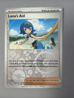 Pokemon TCG * SV Twilight Masquerade * 155/167 Lana's Aid REVERSE HOLO Uncommon - Image 1