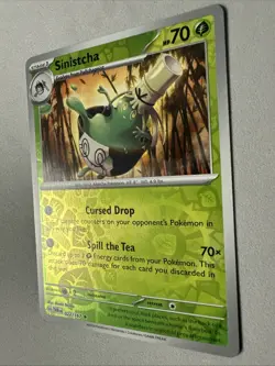 Pokemon TCG * SV Twilight Masquerade * 22/167 Sinistcha REVERSE HOLO Rare * NM - Image 2