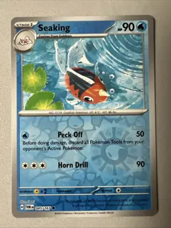 Pokemon TCG * SV Twilight Masquerade * 45/167 Seaking REVERSE HOLO Common * NM - Image 1