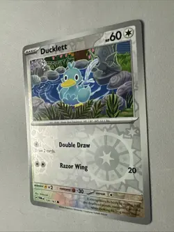 Pokemon TCG * SV Twilight Masquerade * 139/167 Ducklett REVERSE HOLO Common * NM - Image 2