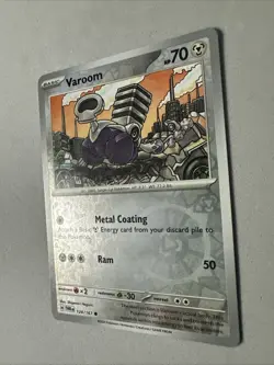 Pokemon TCG * SV Twilight Masquerade * 124/167 Varoom REVERSE HOLO Common * NM - Image 2