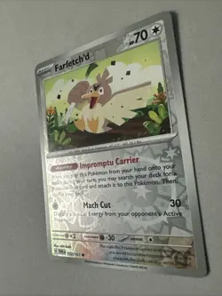 Pokemon TCG * SV Twilight Masquerade * 132/167 Farfetch'd REVERSE HOLO Common - Image 2