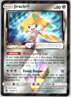 Jirachi ◇ 97/168 Rare Prism Star Celestial Storm Pokemon Holo NM - Image 1