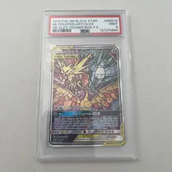 Pokemon Card - Moltres Zapdos Articuno GX Hidden Fates ETB Promo SM210 PSA 9 - Image 2