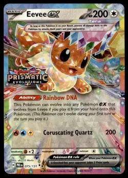 Eevee ex 075/131 Holo Prismatic Evolutions Stamp Promo Pokemon NM - Image 1