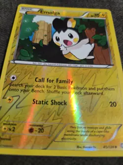 Pokemon Dragons Exalted Emolga 45/124 Reverse Holo Card NM - Image 2