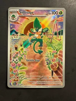2025 Pokemon Simisage Illustration Rare SV Black Bolt 090 /086 Full Art Holo - Image 1