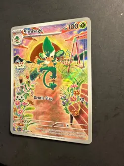 2025 Pokemon Simisage Illustration Rare SV Black Bolt 090 /086 Full Art Holo - Image 2
