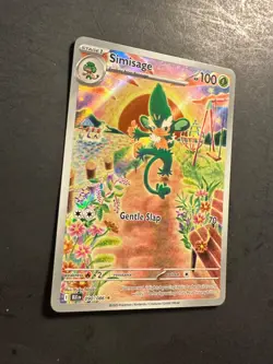 2025 Pokemon Simisage Illustration Rare SV Black Bolt 090 /086 Full Art Holo - Image 3