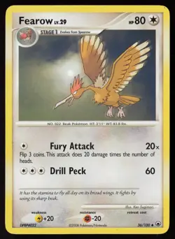 Fearow 36/100 Uncommon Majestic Dawn Pokemon Near Mint - Image 1