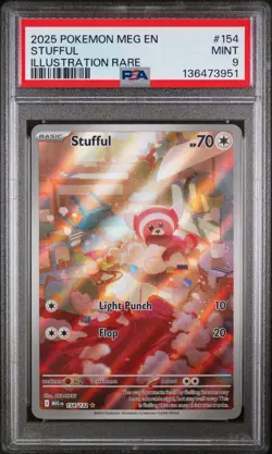 STUFFUL #154 ILLUSTRATION RARE 2025 POKEMON MEG EN MEGA EVOLUTIONS PSA 9 MINT - Image 1
