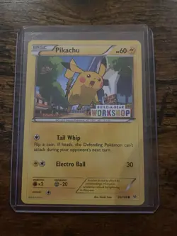 Pikachu Build-A-Bear Workshop Stamp 20/108 Pokemon Card - Image 1