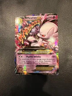 Mega Mewtwo EX 64/162 MP Evolutions Pokemon TCG Mega purple - Image 2