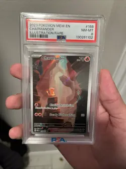 The Pokemon Company 2023 Pokemon TCG Charmander 168/165 IR Holo PSA 8 - Image 1