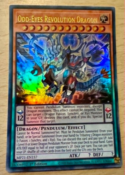 Yu-Gi-Oh! Odd-Eyes Revolution Dragon MP21-EN157 Rare 1st Edition Card - Image 1