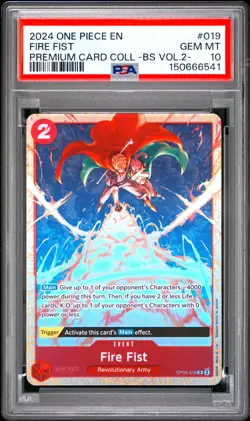 2024 ONE PIECE PREMIUM CARD COLLECTION -BEST SELECTION VOL.2- FIRE FIST PSA 10 - Image 1