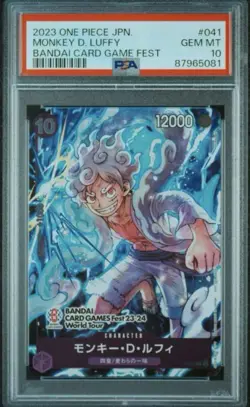 Monkey D Luffy Bandai Card Game Fest 23-24 Promo Card - PSA 10 - JPN - One Piece - Image 1