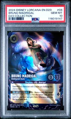 Disney Lorcana - Bruno Madrigal - Undetected Uncle - 2024 D23 Promos# 4 - PSA 10 - Image 4