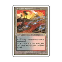 WOTC MtG 6th Ed Sulfurous Springs (R) VG - Image 1