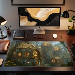 Steampunk Selesnya Themed Playmat | Unofficial MTG Mat | TCG Playmat - Image 2