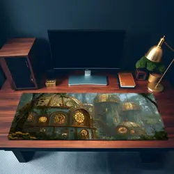 Steampunk Selesnya Themed Playmat | Unofficial MTG Mat | TCG Playmat - Image 3