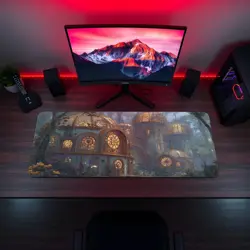 Steampunk Selesnya Themed Playmat | Unofficial MTG Mat | TCG Playmat - Image 5
