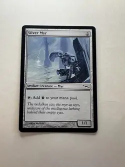 Silver Myr LP Mirrodin Magic The Gathering Mtg Lightly Played Artifact Creature - Image 1