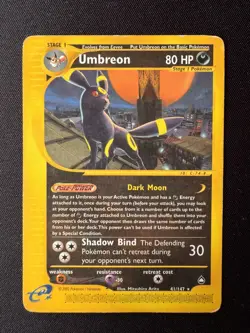 Pokemon Card Umbreon 41/147 Expedition Base Set Holographic Rare English - Image 2