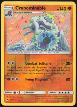 Carte Pokemon Crabominable 105/214 Reverse Alliance Infaillible Francais - Image 1