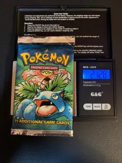 21.28g HEAVY! Venusaur art! Pokemon Base Set Booster Pack TCG - Image 1