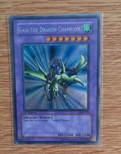 Yugioh Asiatique Anglais - Gaia le Dragon Champion LOB-125 1ere edition Secret R - Image 1
