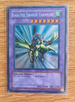 Yugioh Asiatique Anglais - Gaia le Dragon Champion LOB-125 1ere edition Secret R - Image 2