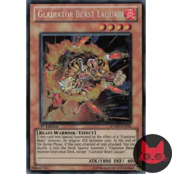 Yugioh Gladiator Beast Laquari RYMP-EN096 Secret Rare 1st Edition NM - Image 1