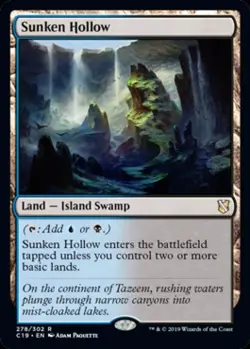 Sunken Hollow - Light Play MTG Commander 2019 - Image 1