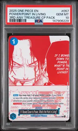Bandai One Piece CCG EN PSA 10 OP13-057 R Foil Point in LivingU 2025 - Image 1