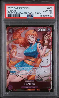 2026 ONE PIECE HEROINES CAMPAIGN DASH PACK #002 O-NAMI PSA 10 - Image 1