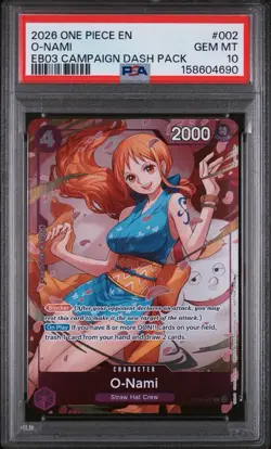 2026 ONE PIECE HEROINES CAMPAIGN DASH PACK #002 O-NAMI PSA 10 - Image 1